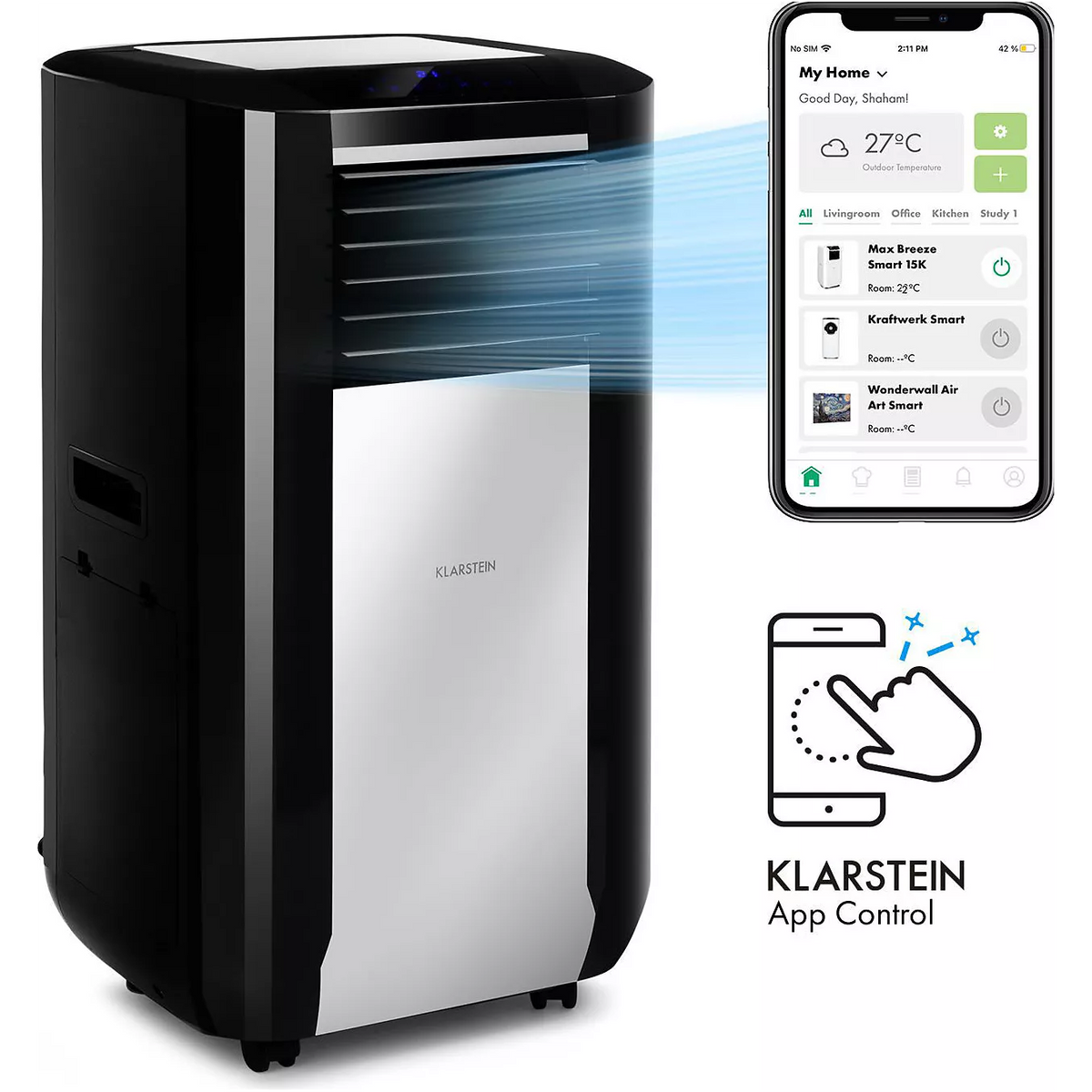 KLARSTEIN Max Breeze Aire acondicionado inteligente - Negro – imagen 5