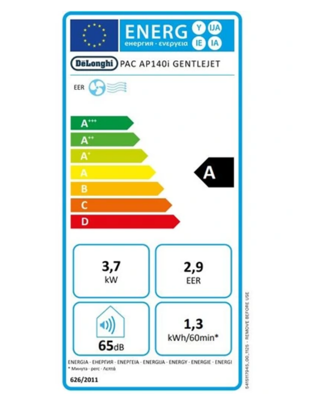 Aire acondicionado móvil Delonghi Pinguino PAC AP140i GentleJet blanco – imagen 9