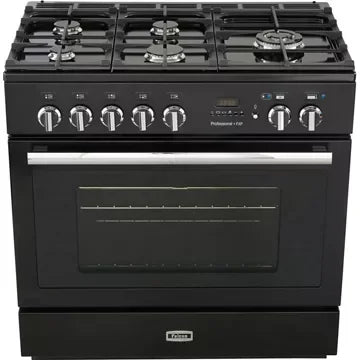 Cocina de gas FALCON PROFESSIONAL +FXP 90 Mixta NEGRO BRILLANTE – imagen 1
